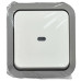 TORS Переключатель одноклавишный с индикацией 10А IP55 TS202 серо-белый IEK TORS Переключатель одноклавишный с индикацией 10А IP55 TS202 серо-белый IEK
