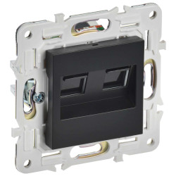 SKANDY Розетка компьютерная двойная RJ45 кат.6 SK-K04Bl черный IEK