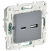 SKANDY Розетка USB A+C 3,1А SK-R14Gr серый IEK SKANDY Розетка USB A+C 3,1А SK-R14Gr серый IEK