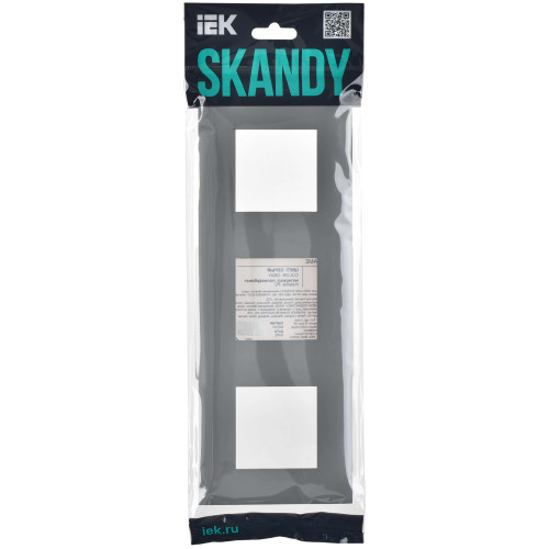 SKANDY Рамка 3-местная SK-F03Gr серый IEK
