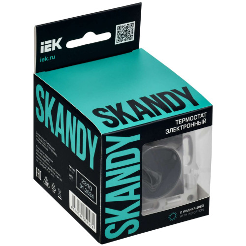 SKANDY Термостат электронный с индикацией SK-T01T титан IEK