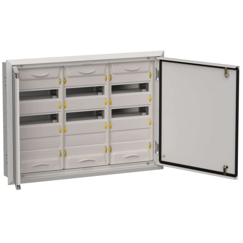 TITAN 5 Корпус металлический ЩРв-108 (3х36) 630х885х130мм IP31 серый (две двери) IEK