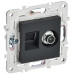 SKANDY Розетка двойная TV+RJ45 кат.5E SK-A14G графит IEK SKANDY Розетка двойная TV+RJ45 кат.5E SK-A14G графит IEK