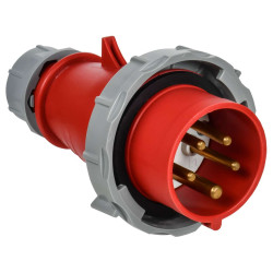 Вилка переносная с ф/и ССИ-0152ф 16А-6ч 380В 3P+PE+N IP67 IEK