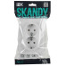 SKANDY Розетка 2-местная с заземлением с защитными шторками 16А в сборе SK-R07W арктический белый IEK