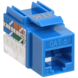 ITK Модуль Keystone Jack кат.6 UTP 110 IDC 90град синий