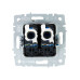 BRITE Розетка компьютерная двойная RJ45 кат.5E РК10-2-БрКр бежевый IEK BRITE Розетка компьютерная двойная RJ45 кат.5E РК10-2-БрКр бежевый IEK