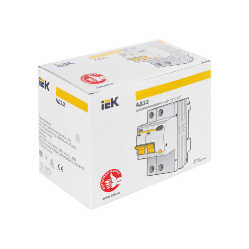 KARAT Дифференциальный автомат АД12 2P 25А 100мА тип AC IEK