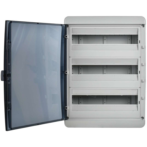 TEKFOR Корпус пластиковый КМПн-54 IP65 черная прозрачная дверь IEK