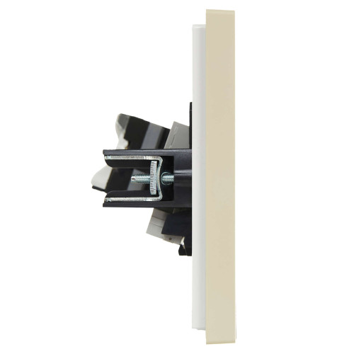 FORTE&PIANO Розетка двойная RJ11+RJ45 кат.5E FP435 ваниль IEK