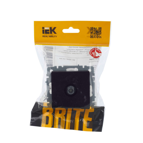 BRITE Розетка TV оконечная РТВ11-0-БрЧ черный IEK
