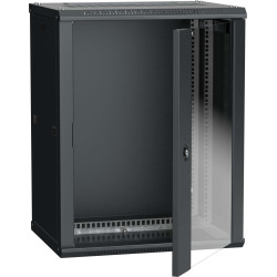 ITK Шкаф LINEA W 18U 600х450мм дверь стекло чёрный