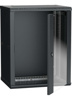 ITK Шкаф настенный LINEA W 12U 600х450мм дверь стекло RAL 9005