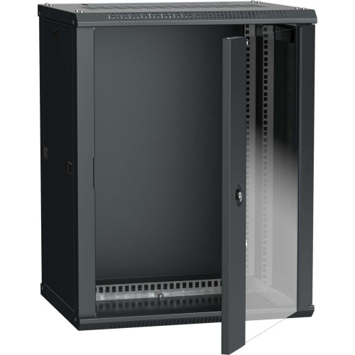 ITK Шкаф настенный LINEA W 12U 600х450мм дверь стекло RAL 9005