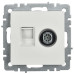 BRITE Розетка двойная TV+RJ45 кат.5E РТВ/РК12-БрБ белый IEK