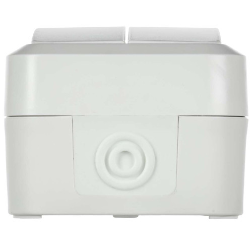 TORS Выключатель двухклавишный 10А IP55 TS305 белый IEK