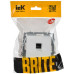 BRITE Розетка компьютерная RJ45 кат.5E РК10-БрАБ арктический белый IEK