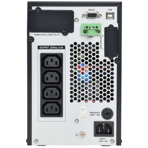 ITK ELECTRA OT ИБП однофазный онлайн 1кВА/1кВт LCD дисплей 36VDC 4хС13 без АКБ с регулируемым зарядным устройством USB EPO RS232 SNMP слот Tower