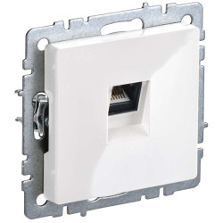 BRITE Розетка компьютерная RJ45 кат.6 РК11-БрБ белый IEK