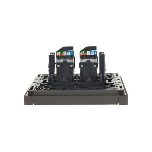 FORTE&PIANO Розетка компьютерная двойная RJ45 кат.5E FP333 серый IEK