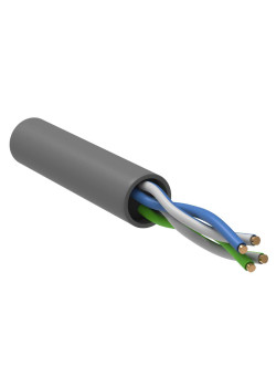 Витая пара U/UTP 5E 24AWG 2PR PVC 1м серый 100м РФ GENERICA