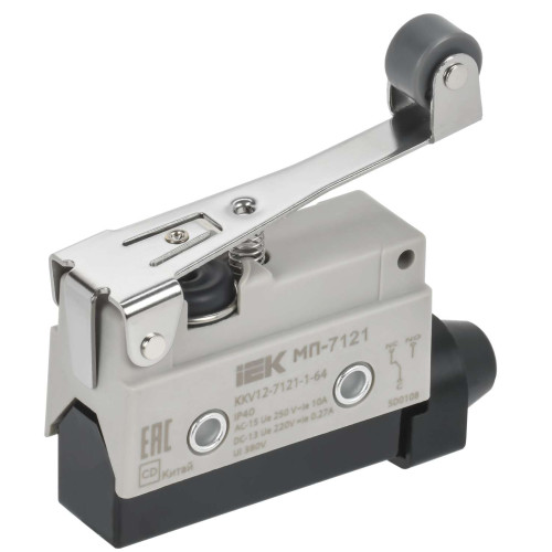 Микропереключатель концевой МП-7121 рычаг с роликом IP64 IEK
