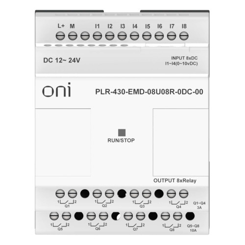 ПЛК 430 Модуль расширения входов выходов 4 DI 4 UI (0-10 В/DI) 8 RO 24В DC ONI