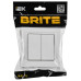 BRITE Выключатель 2-клавишный 10А в сборе ВСР10-2-0-БрАБ арктический белый IEK BRITE Выключатель 2-клавишный 10А в сборе ВСР10-2-0-БрАБ арктический белый IEK