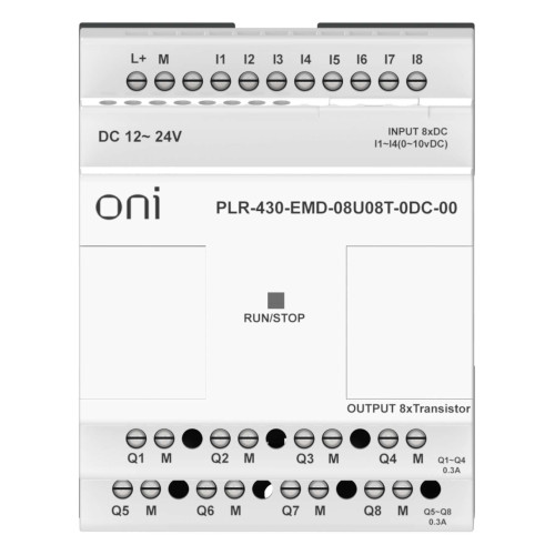 ПЛК 430 Модуль расширения входов выходов 4 DI 4 UI (0-10 В/DI) 8 TO 24В DC ONI