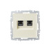 BRITE Розетка компьютерная двойная RJ45 кат.6 РК11-2-БрКр бежевый IEK BRITE Розетка компьютерная двойная RJ45 кат.6 РК11-2-БрКр бежевый IEK