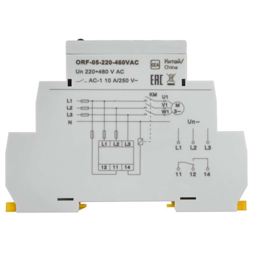 Реле контроля фаз ORF-05 трехфазное 220-460В AC IEK