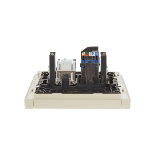 FORTE&PIANO Розетка двойная TV+RJ45 кат.6 FP437 ваниль IEK
