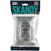 SKANDY Розетка 2-местная с заземлением без защитных шторок 16А в сборе SK-R08S серебряный IEK