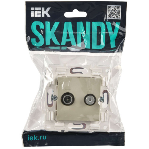 SKANDY Розетка двойная TV+SAT SK-A13B бежевый IEK