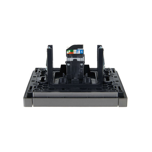 FORTE&PIANO Розетка компьютерная RJ45 кат.5E FP532 сталь IEK