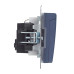 BRITE Розетка 1-местная с заземлением с защитными шторками и крышкой 16А IP44 РСбш10-3-44-БрМ маренго IEK