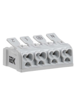 Клемма пружинная соединительная КСП4-2L+N+PE IEK