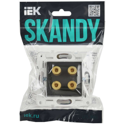 SKANDY Аудиорозетка 4-местная SK-A01T титан IEK