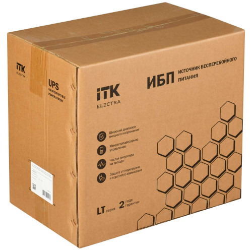 ITK ELECTRA LT ИБП однофазный линейно-интерактивный 2кВА/1,6кВт 3хSchuko LCD дисплей 48VDC без АКБ USB RJ45/11