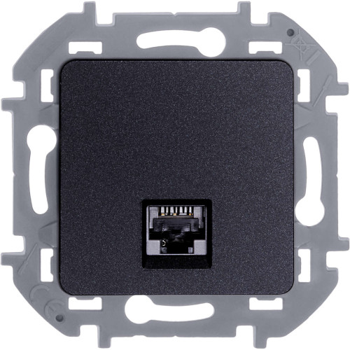 INSPIRIA Розетка компьютерная RJ45 категория 6 UTP антрацит