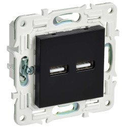 SKANDY Розетка USB A+A 3,1А SK-R15Bl черный IEK