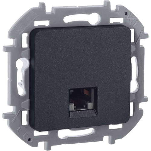 INSPIRIA Розетка компьютерная RJ45 категория 6 UTP антрацит