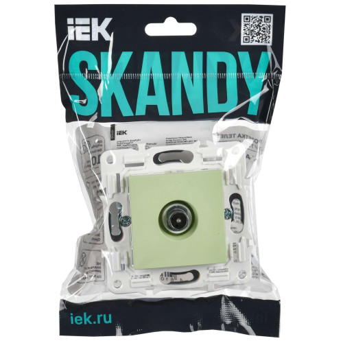 SKANDY Розетка TV проходная SK-A17G мятный IEK