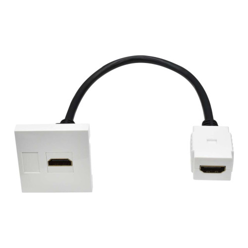 PRIMER РКМ-20-10-П Розетка мультимедийная HDMI M/M (2 модуля) белая IEK