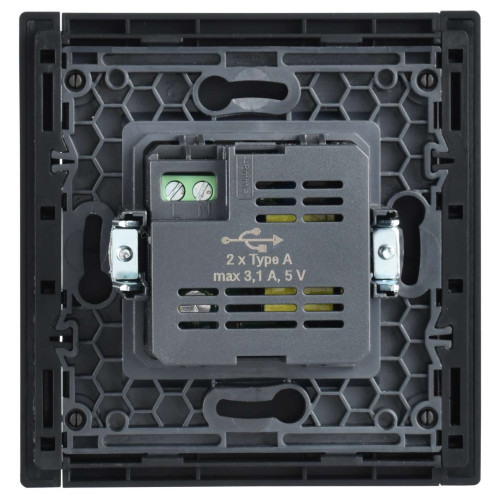 FORTE&PIANO Розетка USB A+A 3,1А FP349 серый IEK