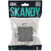 SKANDY Выключатель 2-клавишный проходной 10А SK-V05Gr серый IEK