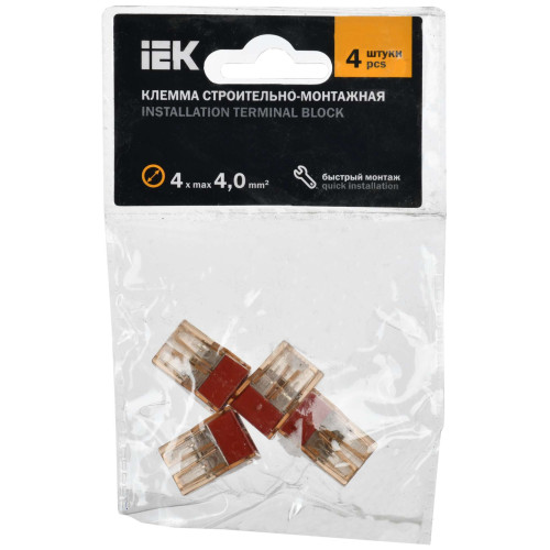 Строительно-монтажная клемма СМК 773-604 (4шт/упак) IEK