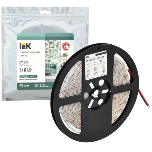 Лента светодиодная 5м LSR-2835NW60-4,8-IP65-12В IEK