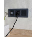 BRITE Розетка 1-местная с заземлением с защитными шторками 16А с USB A+C 18Вт РЮш11-1-БрГ графит IEK