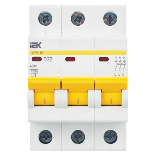 KARAT Автоматический выключатель ВА47-29 3P D 32А 4,5кА IEK